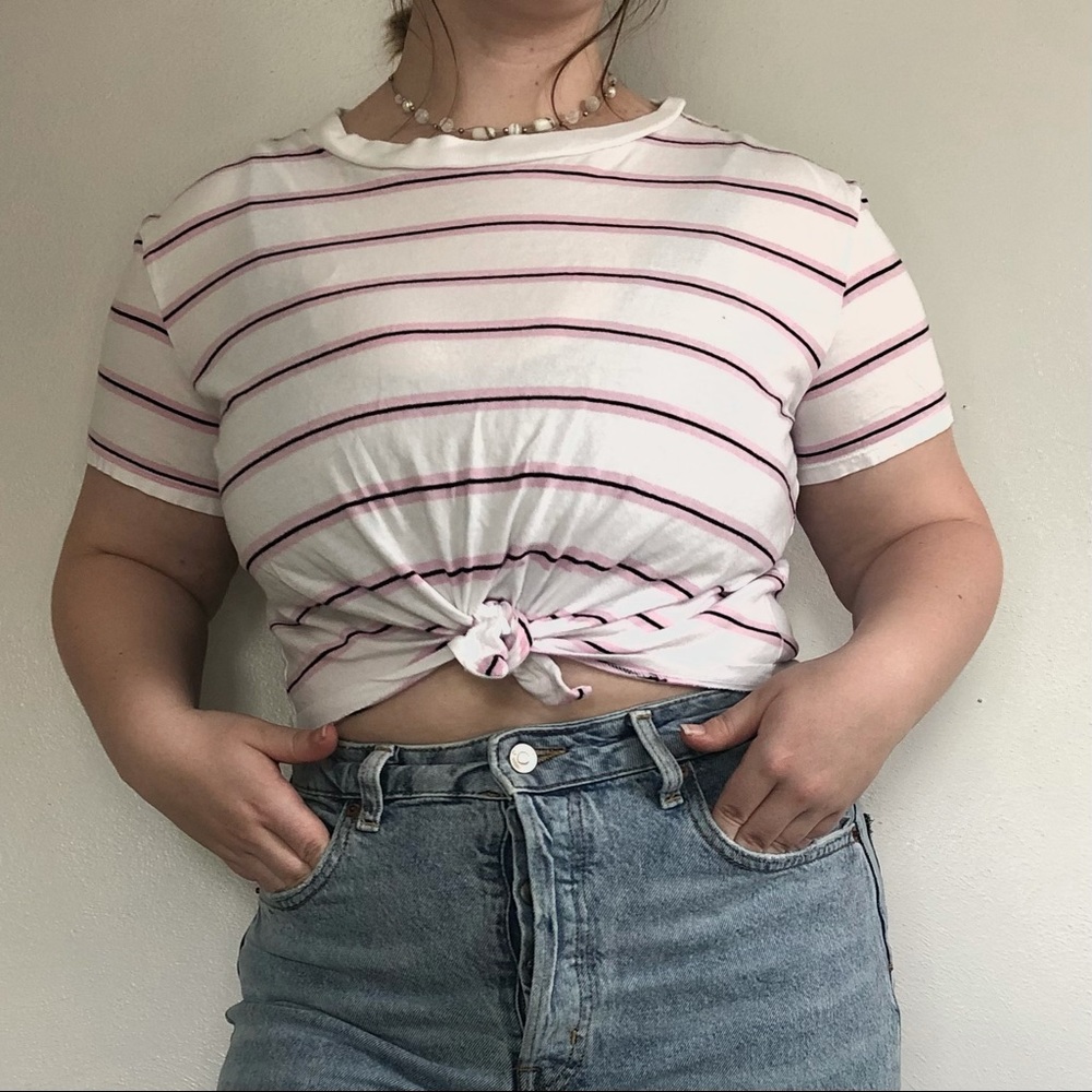 Striped H&M Crop Top